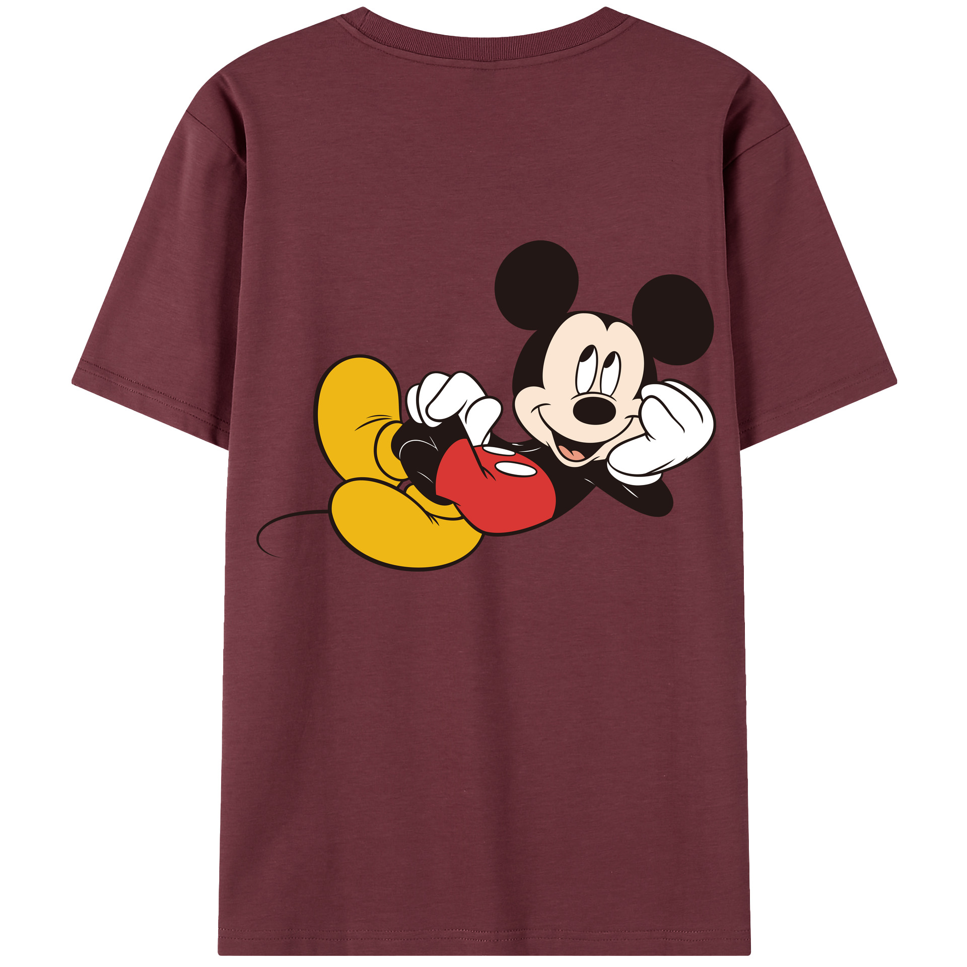 （画像用） ミッキーマウス Mickey Mouse 綿100％半袖Tシャツ（背面プリント）